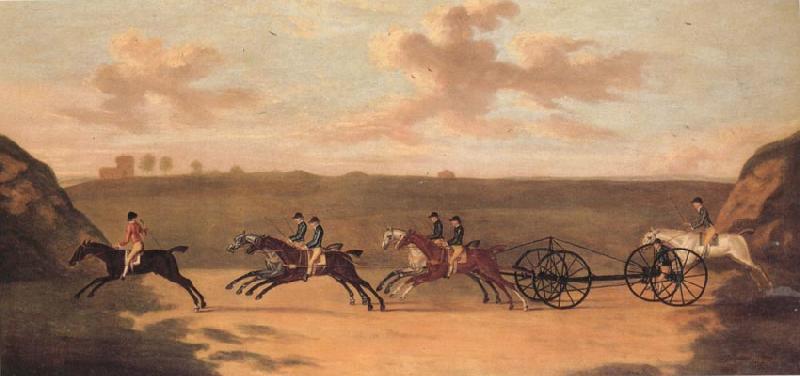 Francis Sartorius The Chaise Matoch,Run on Newmarket Heath,Wednesday,The 29 th of August oil painting image